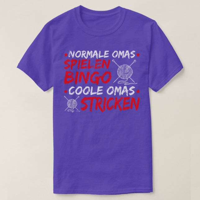 Strickerin Geschenk Oma Lustiges Stricken T-Shirt (Design Front)