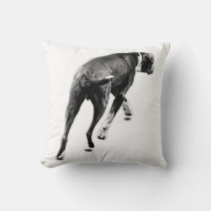 Stride in Stillness – Black & White Throw Pillow
