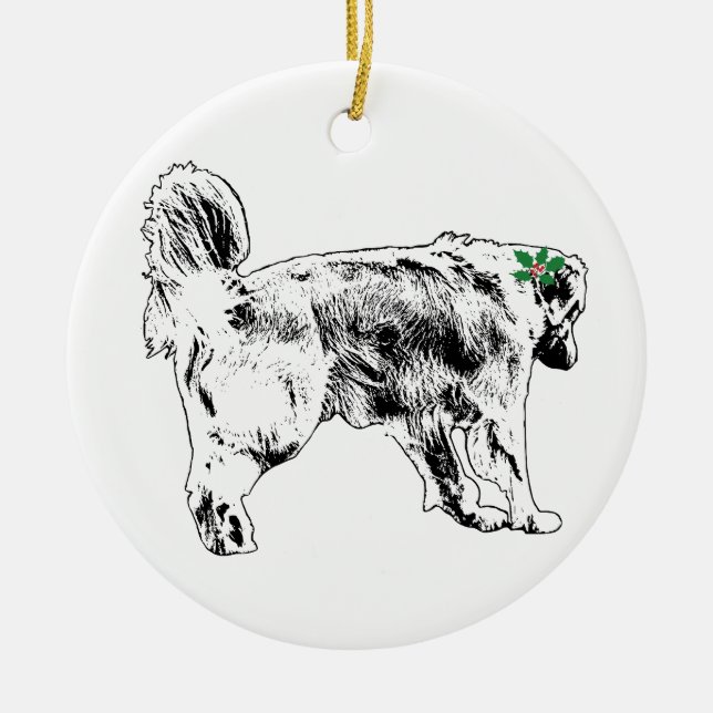 Stride On The Branch Ceramic Ornament (Front)