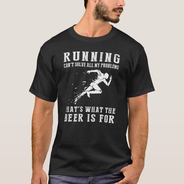 Stride, Smile, Sip: Runnings Limits, Beers Relaxin T-Shirt (Front)