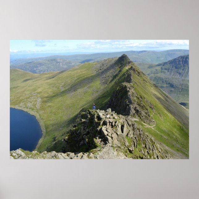 Striding Edge - English Lake District Poster (Front)
