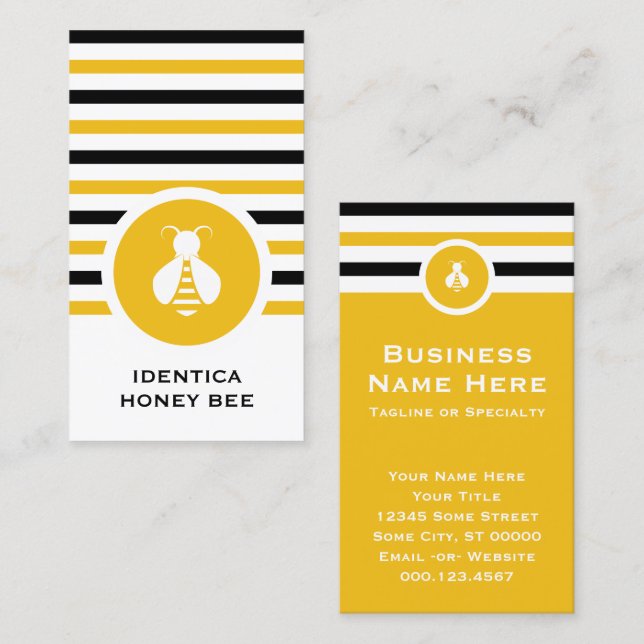 Stried Chic HONEY BEE Carte de visite (Devant / Derrière)