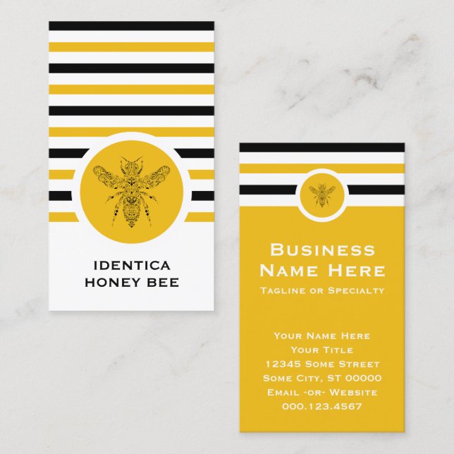 Stried Chic HONEY BEE Carte de visite (Devant / Derrière)
