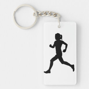 Stried in Grace : Female Marathon Runner Silhouett