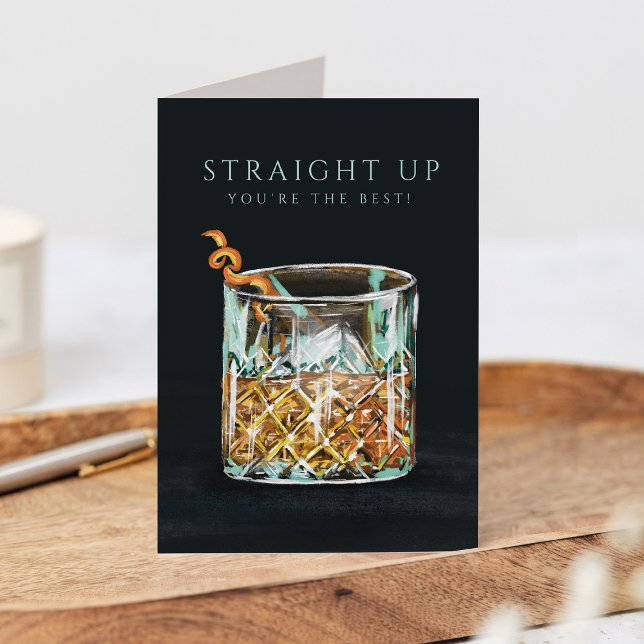 Stright Up Your the Best Whiskey Glass Anniversair (Créateur téléchargé)