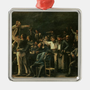 Strike, 1895 metal ornament