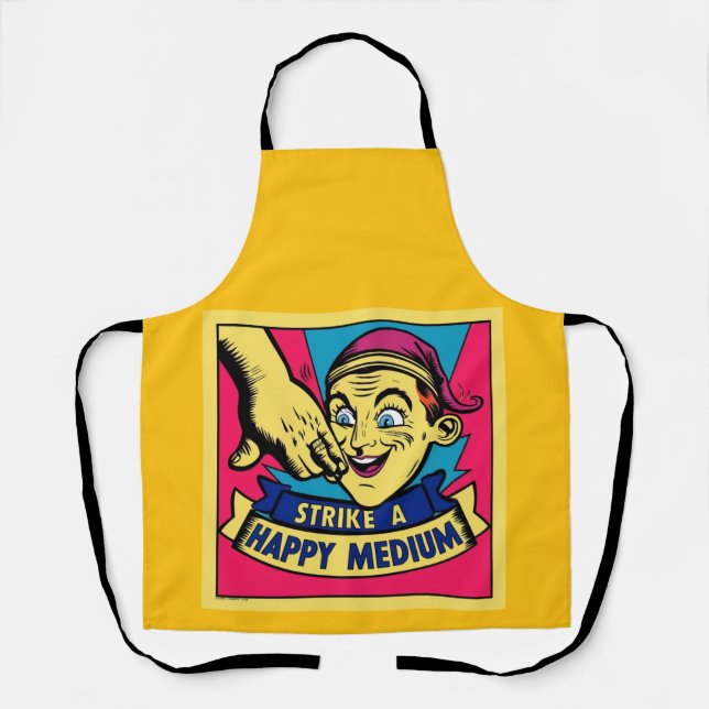 Strike A Happy Medium Apron (Front)