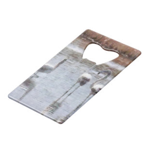 Strike A Pose Flamingo Watercolor Credit Card Bottle Opener