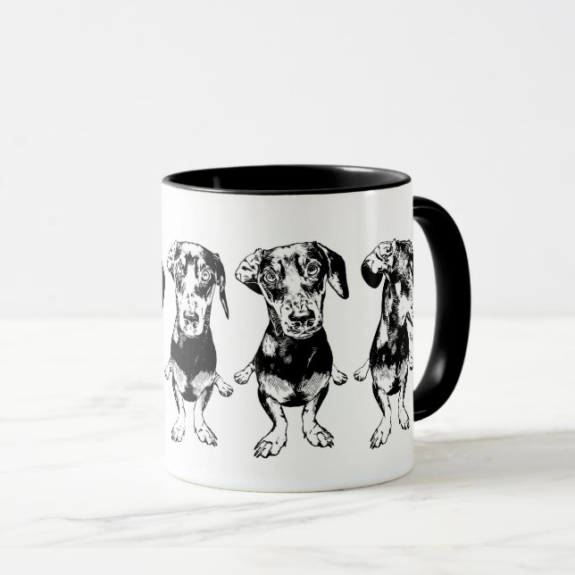 'Strike A Pose' Flippy Ear Dex Combo Mug 325ml (Front Right)