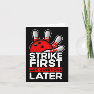 Strike - Bowler Bowling Ball Funny Bowling  Card