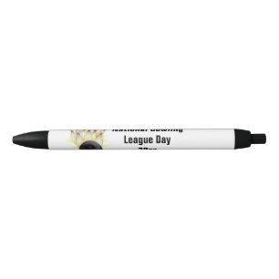 STRIKE! Bowling Ball And Pins Blue Ink Pen