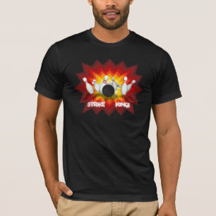 Strike King: Bowling Pins T-Shirt: Black T-Shirt