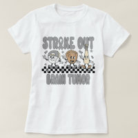 Strike Out Brain Tumour Grey Ribbon Chessboard