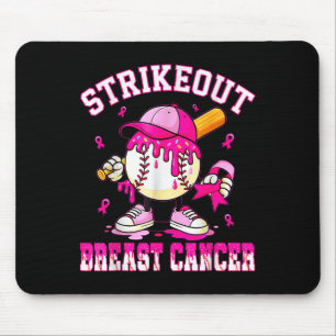 Strike Out Breast Cancer Awareness Baseball Drip P Mouse Pad
