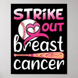 Strike Out Breast Cancer Awareness Baseball Softba Poster