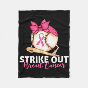 Strike Out Breast Cancer Awareness Sell Softll Fig Fleece Blanket