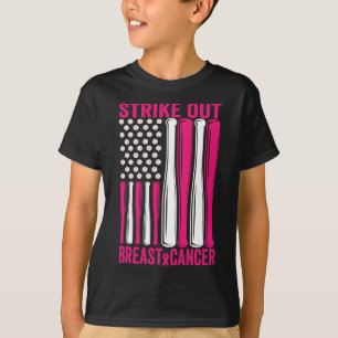 Strike Out Breast Cancer Awareness Softball Us Fla T-Shirt