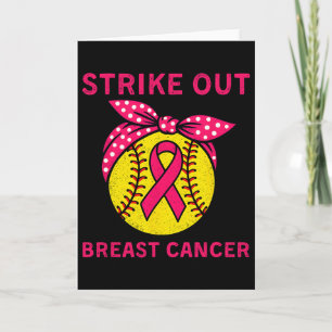 Strike Out Breast Cancer Awareness Softll Coquette Card