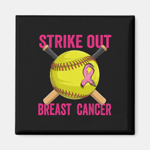 Strike Out Breast Cancer Awareness Softll Fighters Magnet