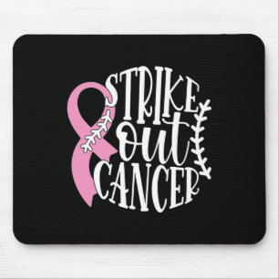 Strike Out Breast Cancer Baseball Fight Awareness Mouse Pad