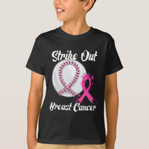 Strike Out Breast Cancer Baseball Fight Awareness  T-Shirt