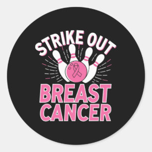 Strike Out Breast Cancer - Breast Cancer Awareness Classic Round Sticker