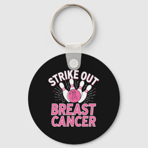 Strike Out Breast Cancer - Breast Cancer Awareness Keychain