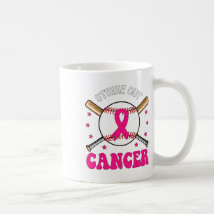 Strike Out Breast Cancer Bysebyll Pink Ribbon Coffee Mug