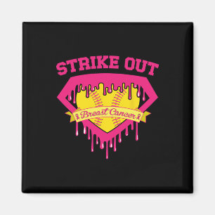 Strike Out Breast Cancer Softll Breast Cancer Awar Magnet