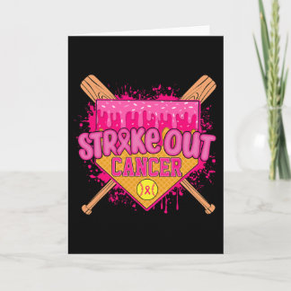 Strike Out Breast Cancer Warrior Softll Drip Home  Card