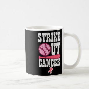 Strike Out Cancer Baseball Breast Cancer Awareness Coffee Mug