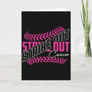 Strike Out Cancer Baseball Softball Breast Cancer Card
