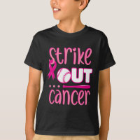 Strike Out Cancer Softball Ball Mammogram Pink Rib