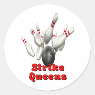 Strike Queens Classic Round Sticker