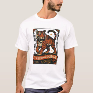 Strike Some Courage Tiger Badge T-Shirt