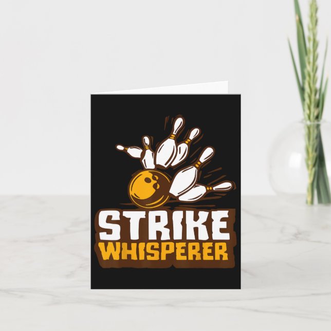 Strike Whisperer Bowling Funny Bowler League Team  Card (Front)
