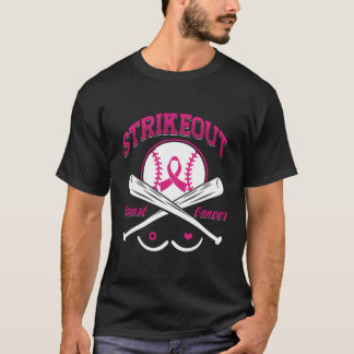 Strikeout Breast Cancer Awareness Baseball Bat Bal T-Shirt