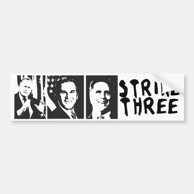 striketrhee-bumper2 bumper sticker (Front)