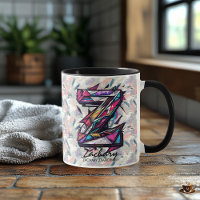 Striking Abstract Monogram Mug - Z for Zachary