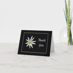 Striking Black and White floral Thank You