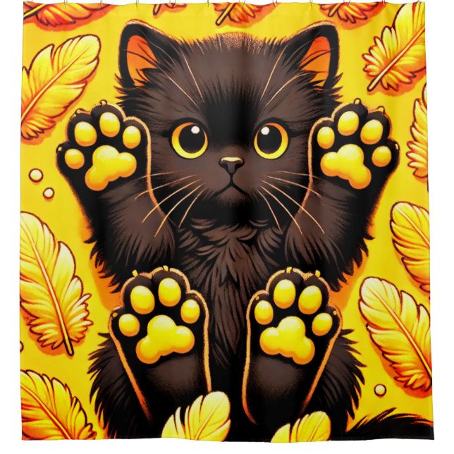 Striking Black Cat Illustration (Front)