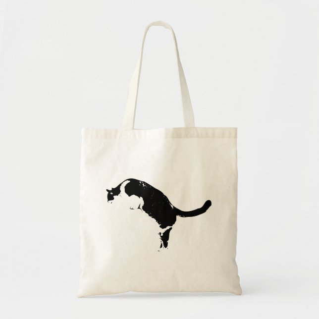 Striking Cat Line Tote Bag (Front)