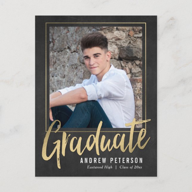 Striking Confidence Graduation Postcard (Front)