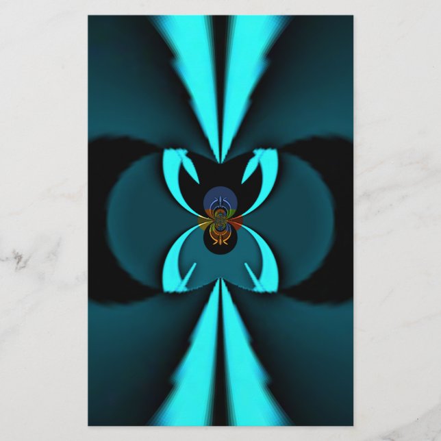 Striking Cutting-Edge Cyan and Black Vector Design (Front)