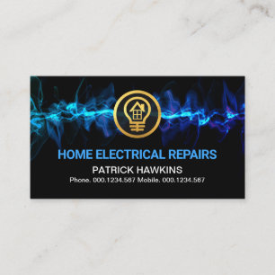 Striking Electrical Lightning Electrician Business Card