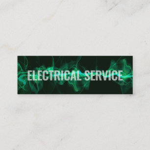 Striking Electrical Lightning Wave Electrician Mini Business Card