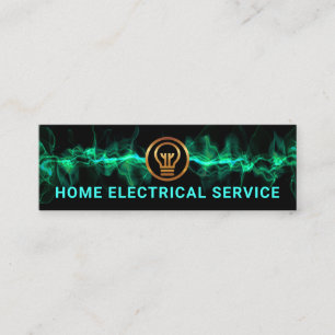Striking Electrical Lightning Wave Mini Business Card