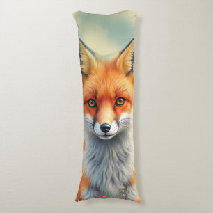 Striking Eyes of a Cunning Red Fox Body Pillow