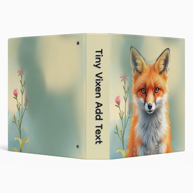 Striking Eyes of a Cunning Red Fox Personal Text Binder (Background)