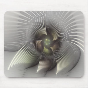 Striking Figure, Modern Abstract Fractal Art Mouse Pad